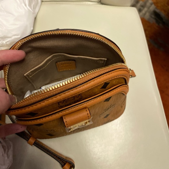 NEW! MCM Mini Anna Visetos Canvas Crossbody Bag - Picture 14 of 16